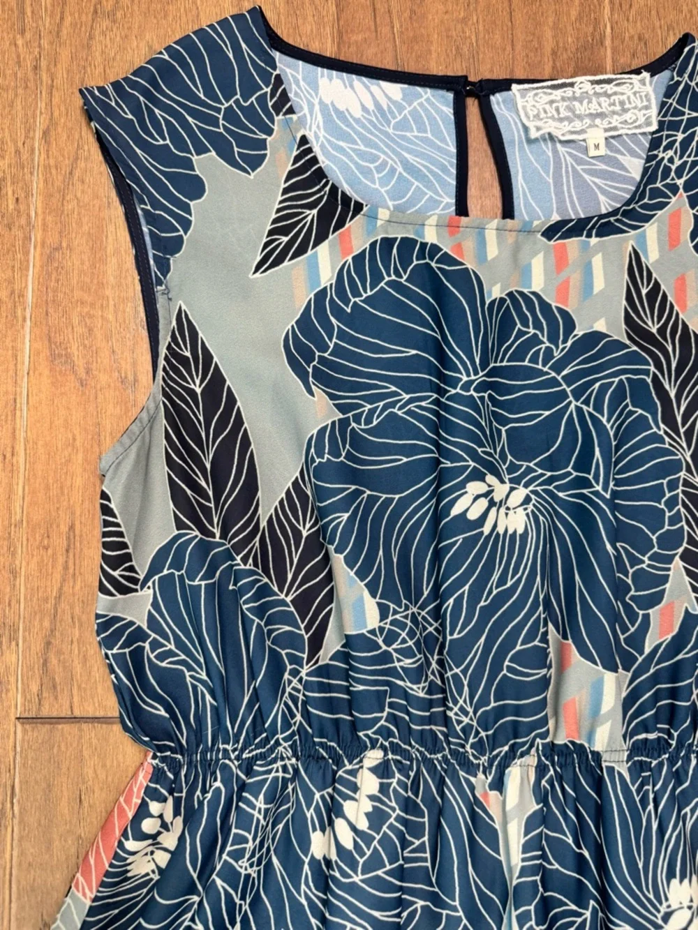 Pink Martini Floral Fit-and-Flare Dress with Elastic Waist - Picture 6 of 13